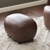 KINWELL 23" Wide Modern Faux Leather Upholstered Ottoman Footrest, PU Entryway Footstool - 4 of 4