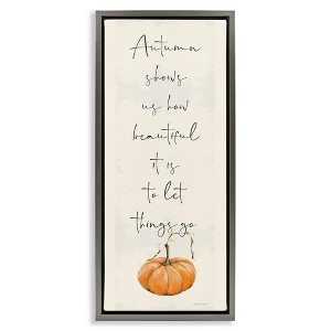 Stupell Industries Autumn Beauty Inspirational Phrase, 15" x 31" - 1 of 4
