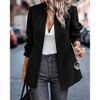 Clearlove Women Casual Blazer Open Front Long Sleeve Work Office Suit Jacket - 2 of 4