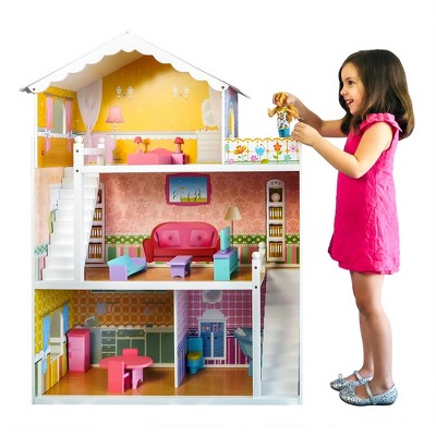 3 story wooden dollhouse