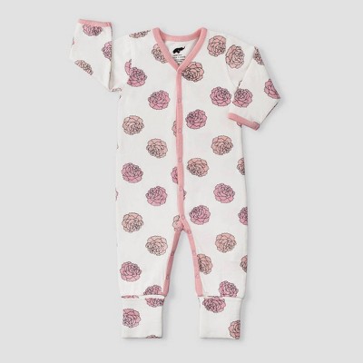 Layette by Monica + Andy Baby Girls' Floral Pajama Romper - Pink 3-6M