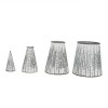 Transpac Metal 19 in. Silver Christmas Stacked Trees Set of 3 - 3 of 4