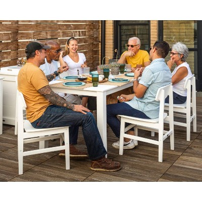 White 6 Person Modern Studio Urban Dining Set