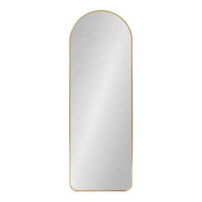 Zayda Full Length Gold Aluminum Rectangular Arch Mirror