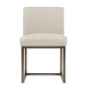 TOV Furniture Haute Linen Chair in Beige and Brass - 3 of 4