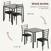 Kitchen Table with Upholstered Chairs, Compact Bistro Table and Chairs Set for Small Spaces, Modern Dining Furniture - 3 of 4