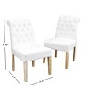 Coolbibila Wooden Tufted Parsons Dining Chairs Set Of 2,Modern Upholstered Armless Dining Chairs,Farmhouse Kitchen Dining Chair - 4 of 4