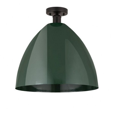 Plymouth Dome - 1 Light Semi-Flush Mount In Industrial Style-18.75 Inches Tall and 16 Inches Wide