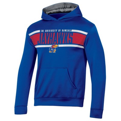 Ncaa Kansas Jayhawks Boys' Poly Hooded Sweatshirt - Xl : Target