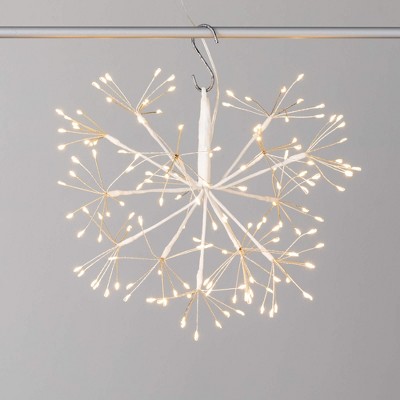 12"H Sullivans Christmas Large LED White Ball Burst, Indoor Christmas Decor