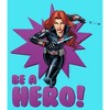 Girl's Marvel Retro Black Widow Be a Hero Crop T-Shirt - 2 of 3