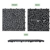 Dolonm 12"x12" Black Interlocking Deck Tiles – Plastic, Waterproof & Anti-Slip for Patio, Balcony, Shower - 3 of 4