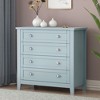 NicBex Autique Modern Dressers,Retro Shell Handles Design,Chest of Drawers for Bedroom,Dining Room,Kitchen Corridor,Blue/Black - 2 of 4