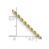 Black Bow Jewelry 2mm 10K Yellow Gold Hollow Diamond Cut Rope Chain Necklace - 2 of 4