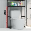 Over Toilet Storage, 3-Tier Over-The-Toilet Storage Rack Sturdy Waterproof Bathroom Organizer Easy Assembly Toilet Shelf Rack - 4 of 4