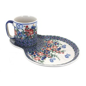 Blue Rose Polish Pottery 209-55 Vena Breakfast Plate & Mug - 1 of 1