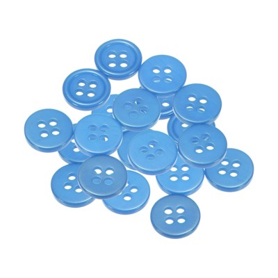 Unique Bargains Sewing Resin Round Flat 4-Hole Replacement Craft Buttons 20 Pcs