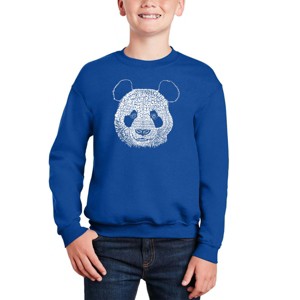 LA Pop Art Panda - Boy's Word Art Crewneck Sweatshirt - 1 of 3