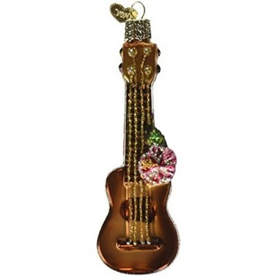Old World Christmas Blown Glass Ornament for Christmas Tree, Ukulele