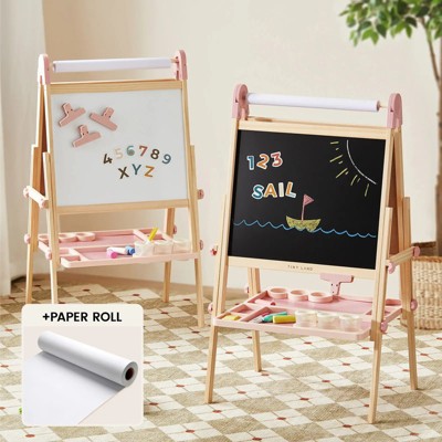 Tiny Land® Kids Magnitales Easel & Paper Roll Set  - Pink