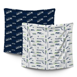 NFL Seattle Seahawks Home & Away Baby Blanket - 2pk - 1 of 1