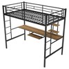 Gulches Loft Bed with Desk and Shelf , Space Saving Design,Twin - 4 of 4