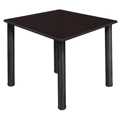 36" Rochester Square Slim Dining Table Mahogany/Black - Regency