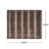 AZL1 Life Concept Throw Blankets, Faux Fur Striped Pattern Throw for Living Room and Bedroom Decor, Brown, 60"*50"*0.5" - 4 of 4