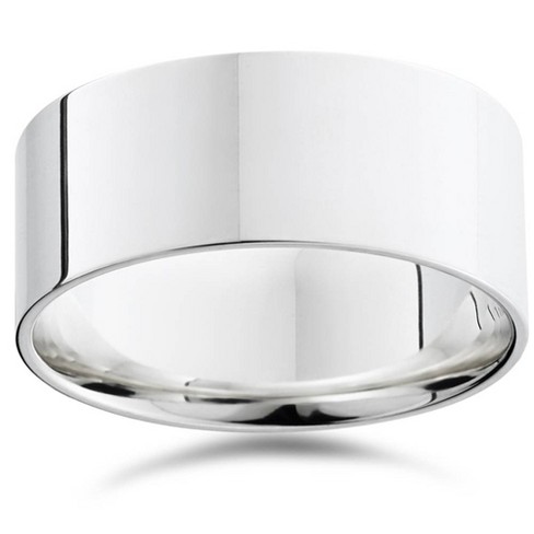 Pompeii3 9mm Flat High Polished Wedding Band 950 Platinum - image 1 of 4