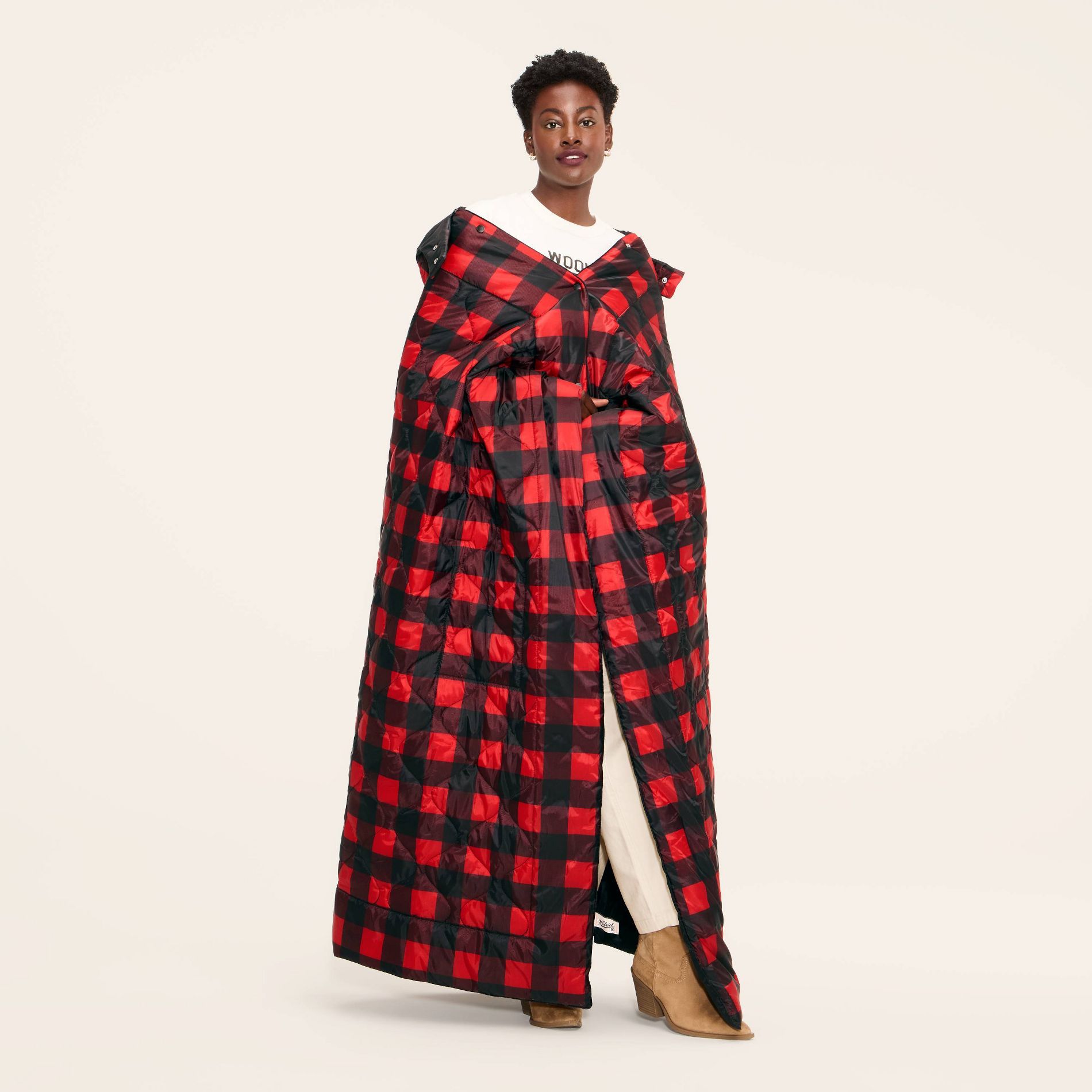 72"x54" Buffalo Check Outdoor Wearable Throw Red/Black - Woolrich x Target