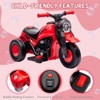 Orieon Kids 6V Bubble Motorcycle Ride-On Toy with Music, LED Lights, Pedal & Forward/Reverse – 3-Wheel Motorbike for Ages 3-8, Red. - 4 of 4