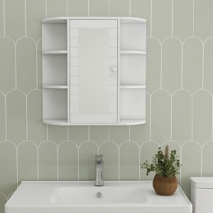Sevobal Bathroom Storage Cabinets, Hanging Organizer with Inner Shelf and Open Storage Shelf for Bathroom, White, 23.42"*6.69"*23.22" - 1 of 4