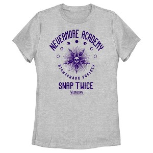 Women's Wednesday Nevermore Academy Nightshade Society T-Shirt - 1 of 4