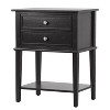 HomeStock Black Nightstand 28x22x16 Sleek Contemporary Bedside Table with Open Shelf Storage, Minimalist Modern Bedroom Accent - 2 of 4