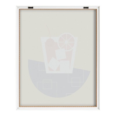 Mid-Century Modern Old Fashioned Cocktail Print on Glass