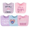 The Peanutshell Baby Girl Terry Bibs, 18 Pack for Feeding, Teething, or Drooling|Girl Foods/Pastel Girl - 4 of 4