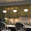 Hudson and Canal 8" Wide Small Pendant with Glass Shade Brass/White Milk: UL Listed, Adjustable Height, E26 Socket - 4 of 4