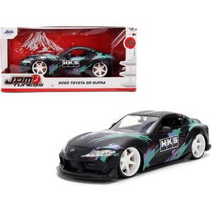 2020 Toyota GR Supra "HKS" Matt Black with Graphics "JDM Tuners" 1/24 Diecast Model Car by Jada - 1 of 4