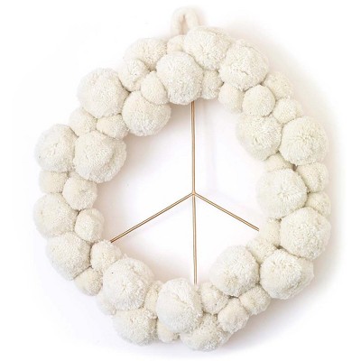 VivaTerra Pom Pom Peace Wreath