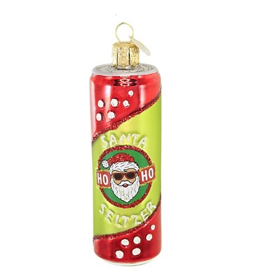 Old World Christmas 4.0 Inch Santa Seltzer Tree Ornament , Drink Party Winter (1PC)
