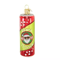 Old World Christmas 4.0" Santa Seltzer Drink Party Winter  -  Tree Ornaments