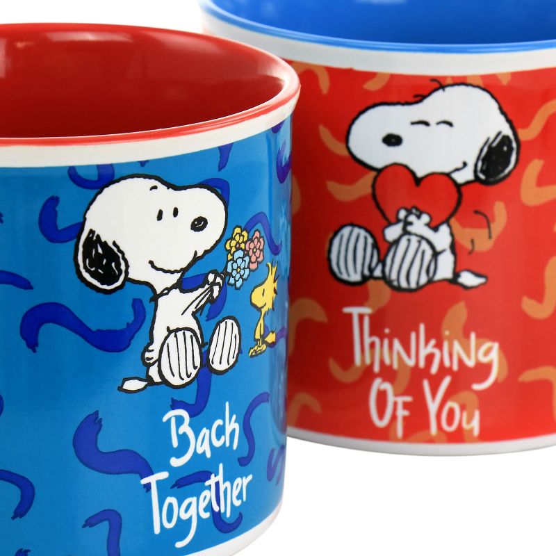 Gibson Peanuts Snoopy Songs 4 Piece 21oz Stoneware Mug Set in Assorted Designs, 3 of 8