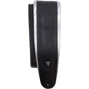 Perri's Silver Lining Padded Leather Guitar Strap Black 3.5 in. - 1 of 1