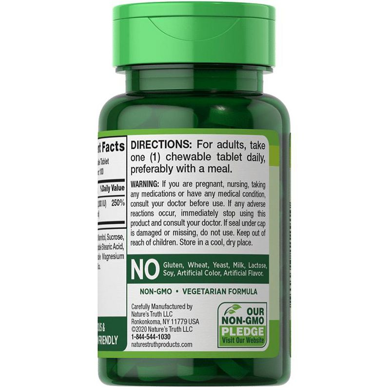 Nature's Truth Chewable Vitamin D3 2,000 IU | 100 Tablets | Berry Flavor, 3 of 5
