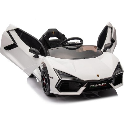 12V Ride On Car for Kids, Licensed Lamborghini Revuelto Electric Vehicle, Battery Powered Sports Car Toy for Boys & Girls