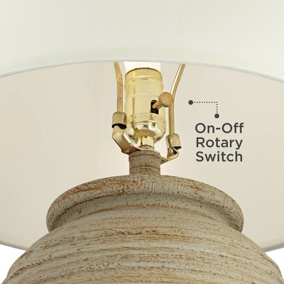 Austin 28" Sand Toned Rustic Jug Table Lamps Set of 2 with Cream Shades