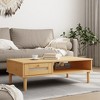vidaXL Coffee Table Accent Storage Side Table SENJA Rattan Look Solid Wood - 2 of 4