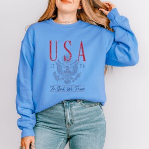Simply Sage Market USA Seal Sweatshirt - 1 of 4