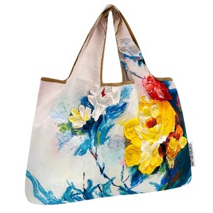 Wrapables Large Foldable Oil Painting Nylon Reusable Grocery Bag - 1 of 4