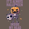 Women's Design By Humans It's Always Halloween Inside My Head Funny Cute Spooky By EduEly Racerback Tank Top - 2 of 3